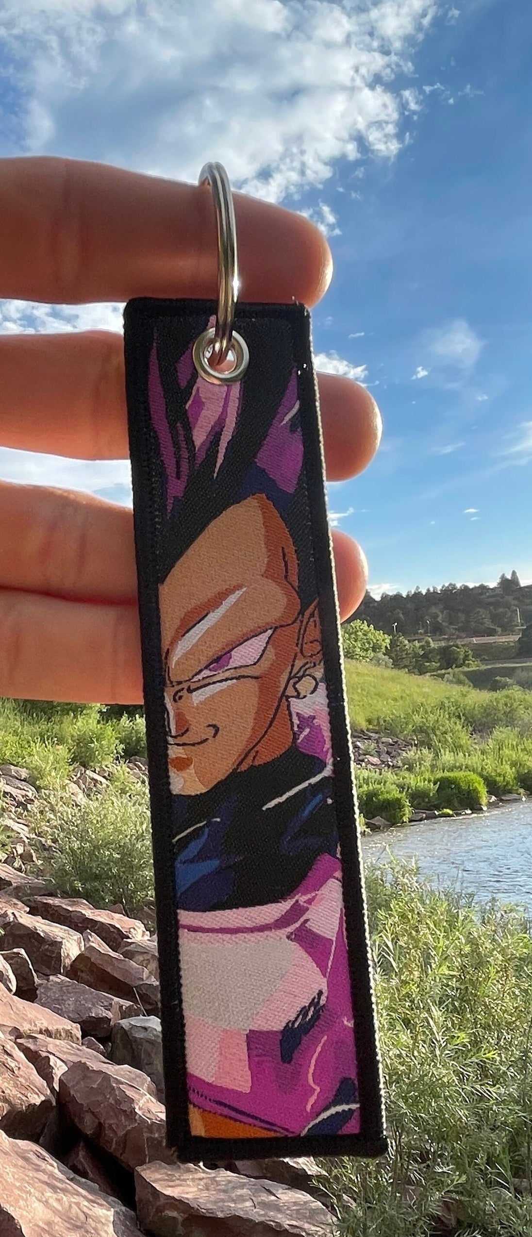 Embroidered Anime Jet Tag / Key Tag