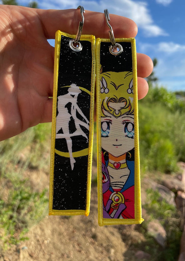 Embroidered Anime Jet Tag / Key Tag