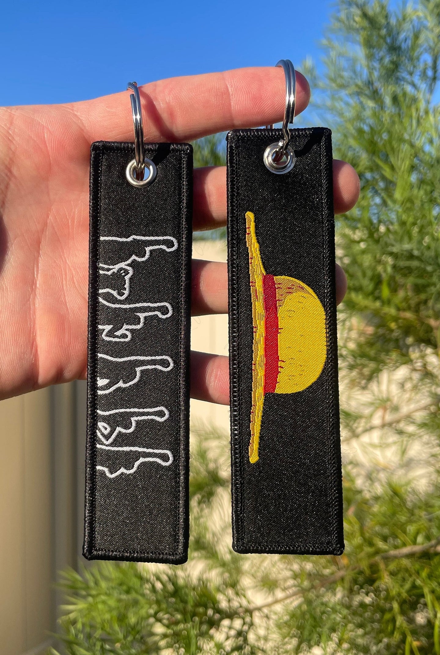 Embroidered Anime Jet Tag / Key Tag